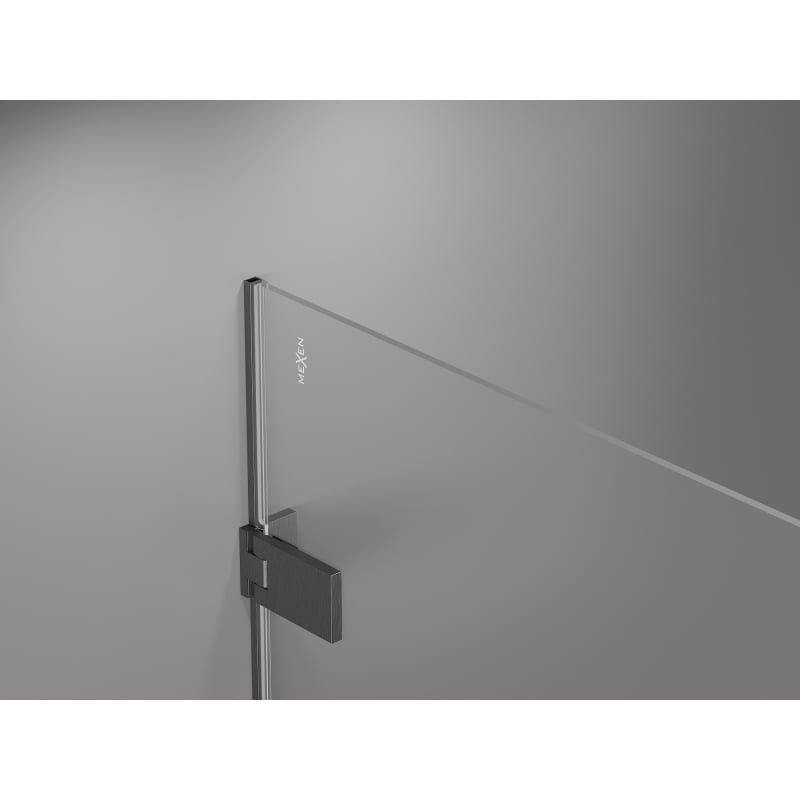 Mexen Lunar-F Duo cabine de douche pliante 75 x 70 cm, transparent, gris canon brossé - 836-075L-070P-66-00