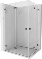 Mexen Lunar-F Duo cabine de douche pliable 80 x 70 cm, transparent, gris pistolet brossé - 836-080L-070P-66-00