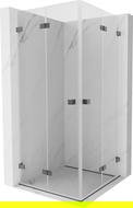 Mexen Lunar-F Duo cabine de douche pliable 80 x 80 cm, transparent, gris canon brossé - 836-080L-080P-66-00
