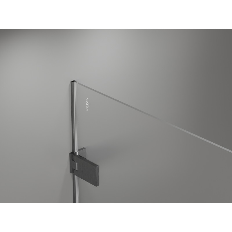 Mexen Lunar-F Duo Cabine de douche pliante 85 x 80 cm, transparent, gris gun brossé - 836-085L-080P-66-00