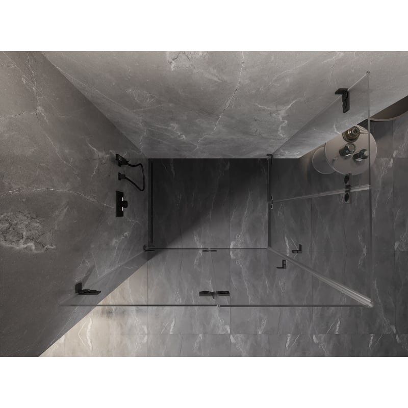Mexen Lunar-F Duo cabine de douche pliante 100 x 85 cm, transparent, gris canon brossé - 836-100L-085P-66-00