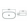 Mexen Suzana lavabo de comptoir 81 x 41 cm, Blanc - 21698100