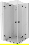 Mexen Lunar-F Duo cabine de douche pliante 85 x 85 cm, transparent, noir - 836-085L-085P-70-00