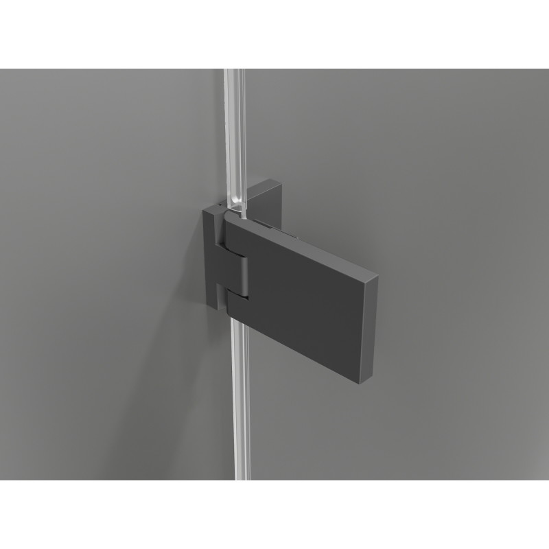 Mexen Lunar-F Duo cabine de douche pliante 75 x 70 cm, transparent, métal canon - 836-075L-070P-95-00