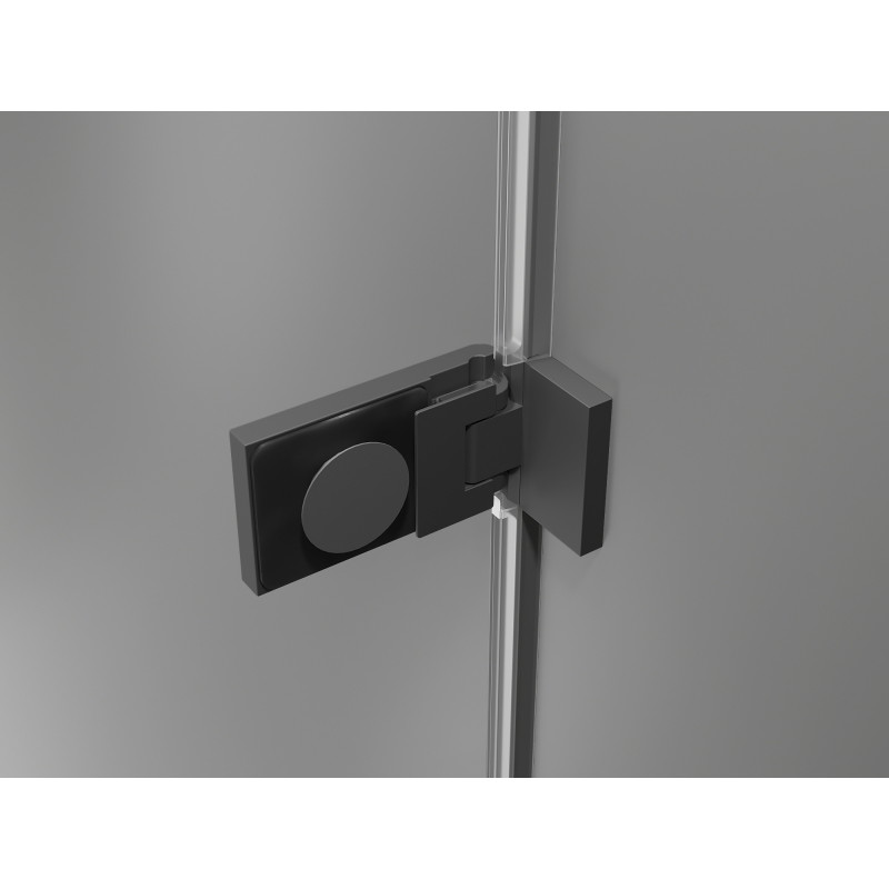 Mexen Lunar-F Duo cabine de douche pliante 90 x 90 cm, transparent, métal gun - 836-090L-090P-95-00