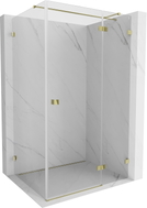 Mexen Lunar T cabine de douche pivotante droite 110 x 80 cm, transparente, dorée - 834T-110-080-50-00-P
