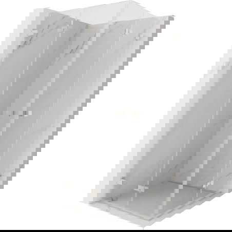 Mexen Lunar-F Duo cabine de douche pliante 70 x 70 cm, transparent, nickel brossé - 836-070L-070P-97-00