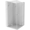 Mexen Lunar-F Duo cabine de douche pliante 75 x 75 cm, transparent, nickel brossé - 836-075L-075P-97-00