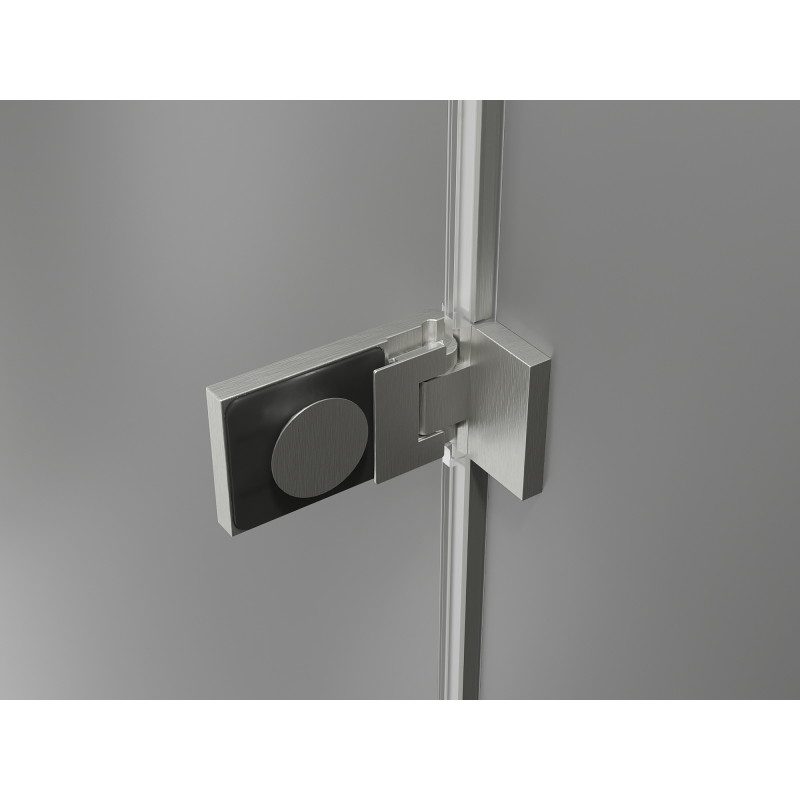 Mexen Lunar-F Duo cabine de douche pliante 80 x 75 cm, transparent, nickel brossé - 836-080L-075P-97-00
