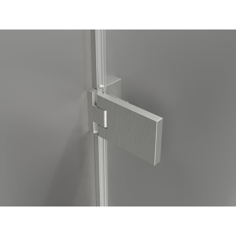 Mexen Lunar-F Duo cabine de douche pliante 80 x 75 cm, transparent, nickel brossé - 836-080L-075P-97-00