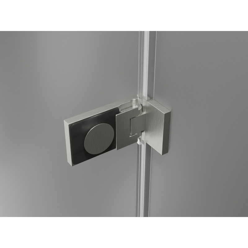 Mexen Lunar-F Duo cabine de douche pliante 100 x 85 cm, transparent, nickel brossé - 836-100L-085P-97-00