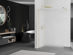 Mexen Kioto paroi de douche Walk-in 70 x 200 cm, givrée 8 mm, dorée - 800-070-101-50-30