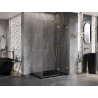 Mexen Lunar T cabine de douche battante droite 140 x 90 cm, transparente, dorée - 834T-140-090-50-00-P