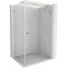 Mexen Lunar T cabine de douche battante droite 140 x 90 cm, transparente, dorée - 834T-140-090-50-00-P