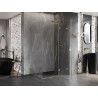 Mexen Lunar T cabine de douche battante droite 140 x 90 cm, transparente, dorée - 834T-140-090-50-00-P