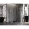 Mexen Lunar T cabine de douche battante droite 140 x 90 cm, transparente, dorée - 834T-140-090-50-00-P