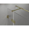 Mexen Lunar T cabine de douche battante droite 140 x 90 cm, transparente, dorée - 834T-140-090-50-00-P