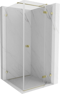 Mexen Lunar T cabine de douche pivotante droite 110 x 110 cm, transparente, or - 834T-110-110-50-00-P