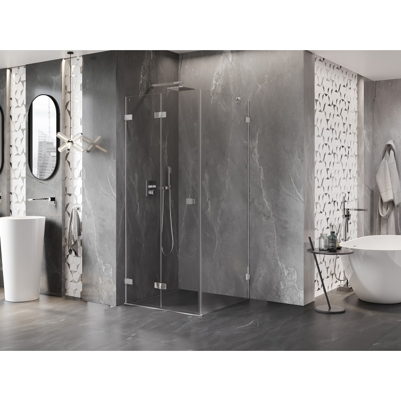 Mexen Lunar-F cabine de douche pliante gauche 90 x 90 cm, transparent, chrome - 836-090-090-01-00-L