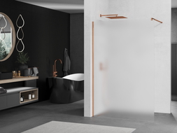 Mexen Kioto paroi de douche Walk-in 110 x 200 cm, givre 8 mm, or rose - 800-110-101-60-30