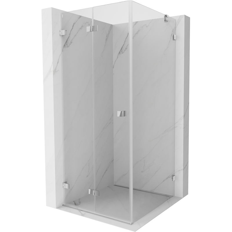 Mexen Lunar-F cabine de douche pliante gauche 100 x 100 cm, transparent, chrome - 836-100-100-01-00-L