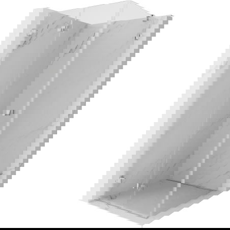 Mexen Lunar-F cabine de douche pliante gauche 100 x 100 cm, transparent, chrome - 836-100-100-01-00-L