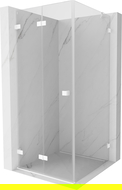 Mexen Lunar-F cabine de douche pliante gauche 70 x 70 cm, transparent, blanc - 836-070-070-20-00-L
