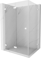 Mexen Lunar-F cabine de douche pliante gauche 95 x 80 cm, transparent, blanc - 836-095-080-20-00-L