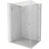 Mexen Lunar-F cabine de douche pliable gauche 100 x 70 cm, transparent, doré - 836-100-070-50-00-L