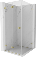 Mexen Lunar-F cabine de douche pliante gauche 100 x 100 cm, transparent, or - 836-100100-50-00-L