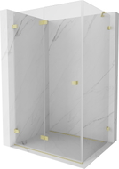 Mexen Lunar-F cabine de douche pliable gauche 95 x 80 cm, transparent, or brossé - 836-095-080-55-00-L