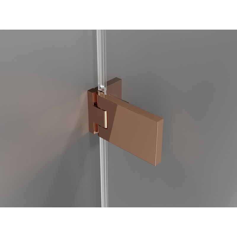 Mexen Lunar-F cabine de douche pliante gauche 85 x 80 cm, transparent, or rose- 836-085-080-60-00-L