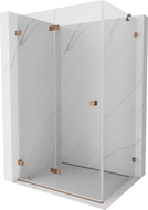 Mexen Lunar-F cabine de douche pliable gauche 95 x 80 cm, transparent, or rose- 836-095-080-60-00-L