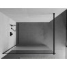 Mexen Kioto paroi de douche Walk-in 110 x 200 cm, transparent/verre dépoli 8 mm, noire - 800-110-101-70-35