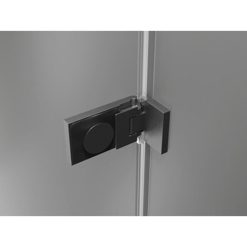 Mexen Lunar-F cabine de douche pliante gauche 100 x 90 cm, transparent, gris canon brossé - 836-100-090-66-00-L