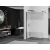 Mexen Kioto paroi de douche Walk-in 120 x 200 cm, transparent/satinée 8 mm, noir - 800-120-101-70-35
