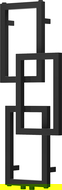 Mexen Grid radiateur de salle de bain décoratif 870 x 360 mm, 209 W, noir - W215-0870-360-00-70