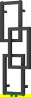 Radiateur décoratif de salle de bains Mexen Grid 870 x 360 mm, 209 W, anthracite - W215-0870-360-00-66