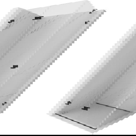 Mexen Lunar-F cabine de douche pliante gauche 95 x 80 cm, transparent, noire - 836-095-080-70-00-L