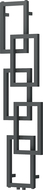 Radiateur décoratif de salle de bains Mexen Grid 1360 x 390 mm, 349 W, anthracite - W215-1360-390-00-66