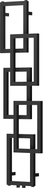Mexen Grid radiateur décoratif de salle de bains 1360 x 390 mm, 349 W, noir - W215-1360-390-00-70