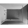 Mexen Kioto+ paroi de douche avec étagère Walk-in 120 x 200 cm, transparent/satiné, chrome - 800-120-121-01-35