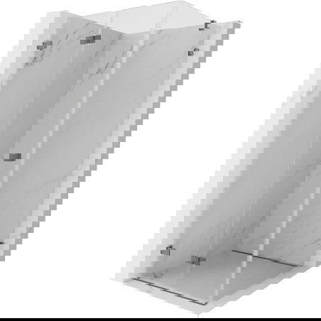 Mexen Lunar-F cabine de douche pliante gauche 80 x 80 cm, transparent, métal armé - 836-080-080-95-00-L