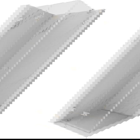Mexen Lunar-F cabine de douche pliante gauche 100 x 70 cm, transparent, nickel brossé - 836-100-070-97-00-L
