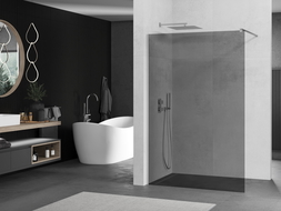 Mexen Kioto paroi de douche 70 x 200 cm, Graphite 8 mm, Chrome - 800-070-101-01-40