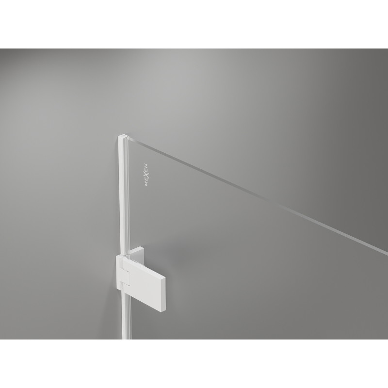 Mexen Lunar-F Duo cabine de douche pliante 95 x 90 cm, transparent, blanc - 836-095L-090P-20-00