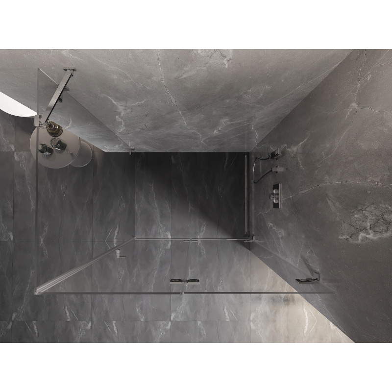 Mexen Lunar-F cabine de douche pliante droite 85 x 80 cm, transparent, chromé - 836-085-080-01-00-P