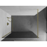 Mexen Kioto paroi de douche Walk-in 80 x 200 cm, graphite 8 mm, or - 800-080-101-50-40