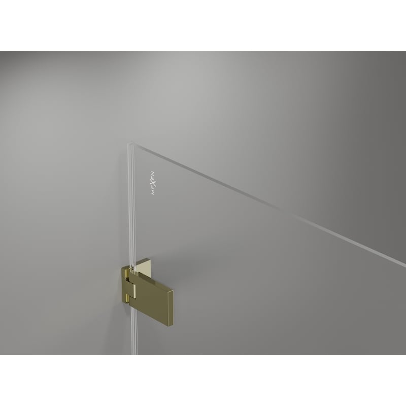 Mexen Lunar-F Duo cabine de douche pliante 95 x 70 cm, transparent, or - 836-095L-070P-50-00