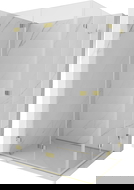 Mexen Lunar-F Duo cabine de douche pliante 95 x 75 cm, transparent, or - 836-095L-075P-50-00